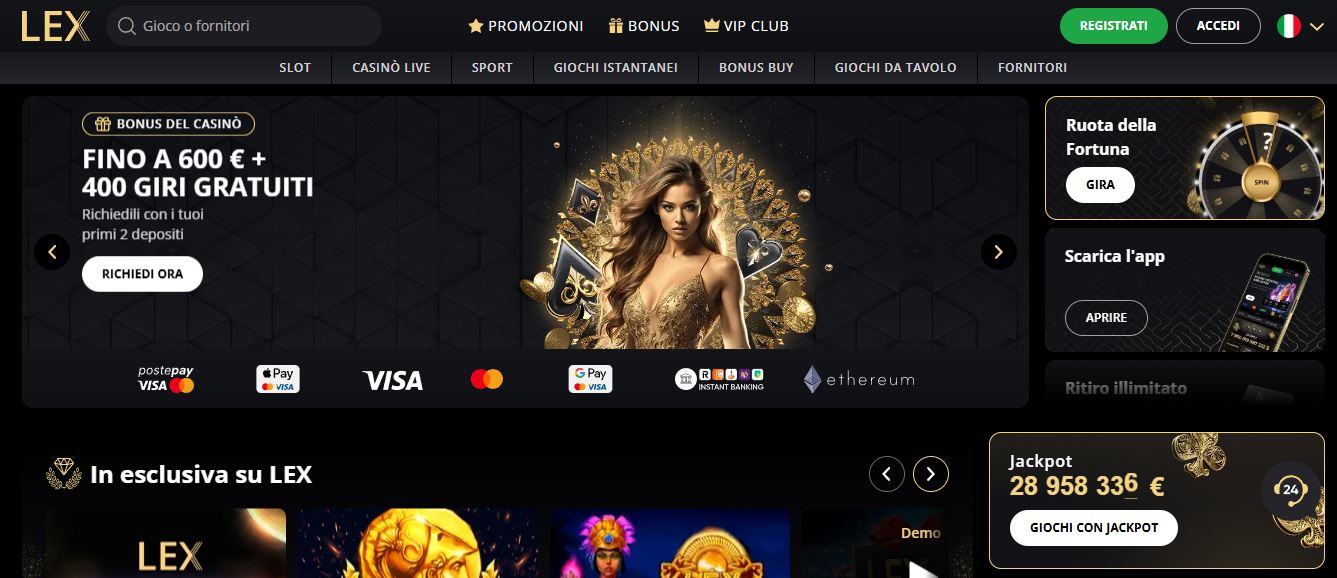 Richiedi fino a 600 euro e 400 giri gratuiti